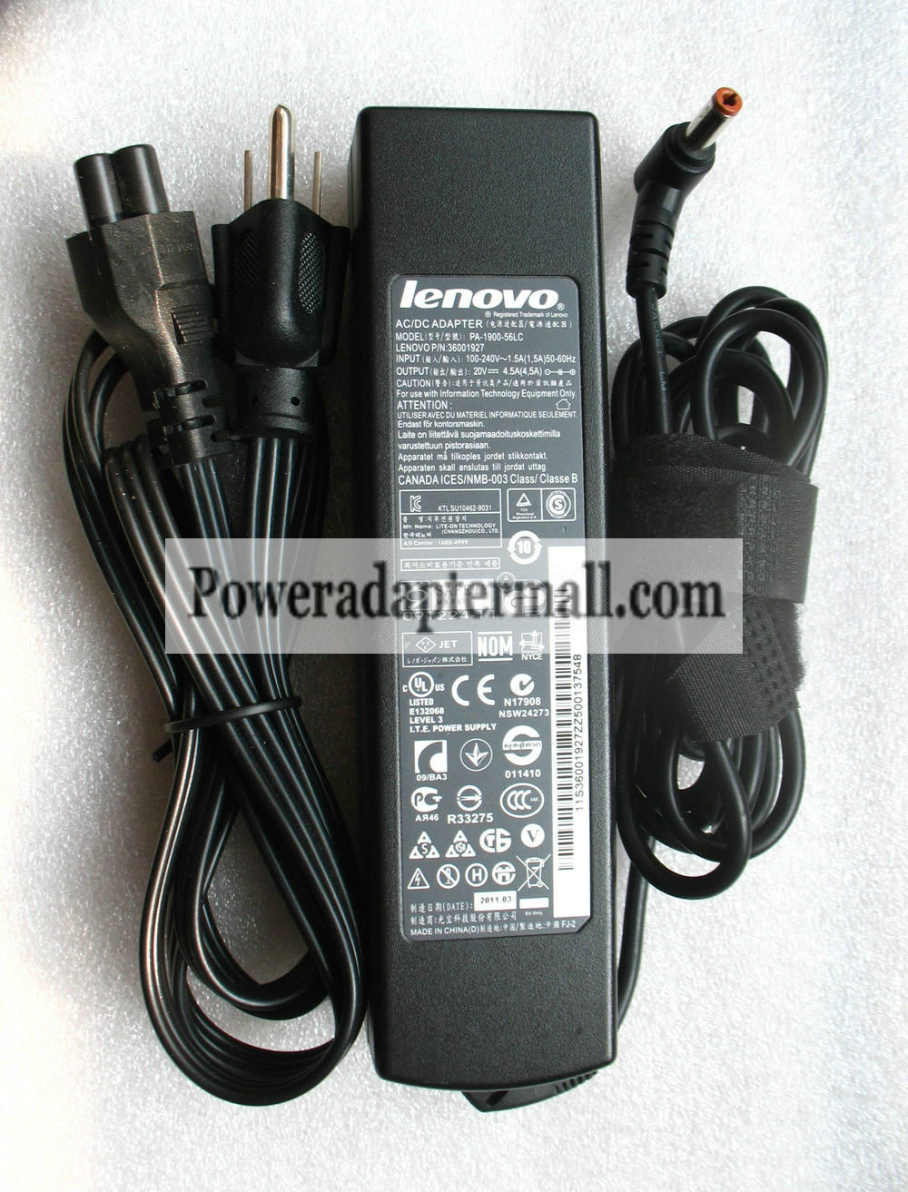 20V 4.5A 90W Lenovo ideapad V470 ADP-90DD B 36001941 AC Adapter